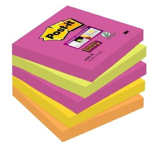 PACK 5 TACOS NOTAS POST-IT 3M6545PK NEON COLORES SURTIDOS