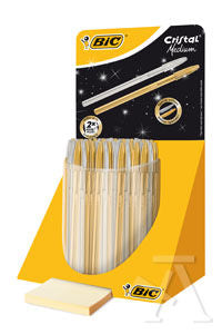EXP 40 BOLIGRAFOS BIC PLATA Y ORO ANIVERSARIO