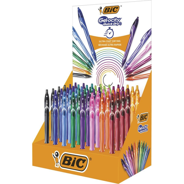 Exp 48 boligrafo bic gel-ocity quick dry colores surtidos
