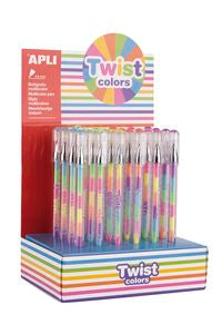 EXP 24 BOLIGRAFO TWIST COLORS SURTIDOS