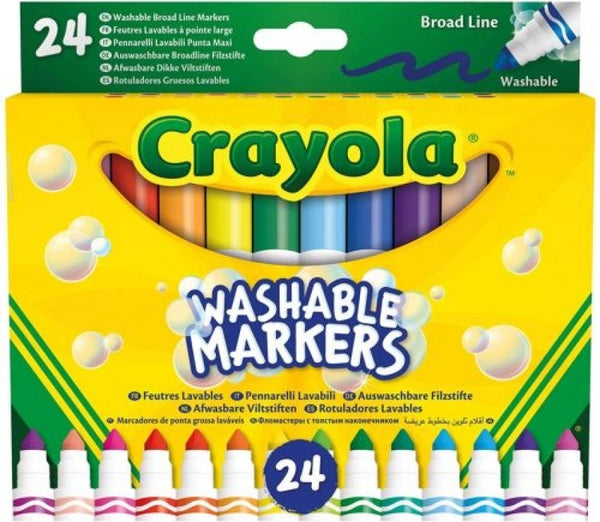 ESTUCHE 24 ROTULADORES SUPER LAVABLES MAXI PUNTA CRAYOLA