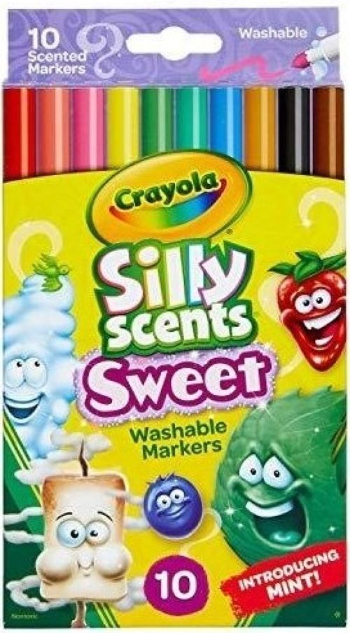 ESTUCHE 10 ROTULADORES LAVABLE OLOROSO PUNTA MEDIA CRAYOLA