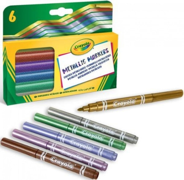 ESTUCHE 6 ROTULADORES EFECTO METALIZADO CRAYOLA