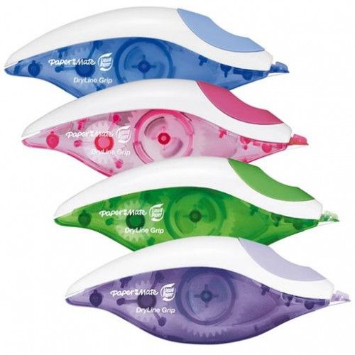 Expositor 24 cinta correctora dryline grip paper mate 5mmx8.5m