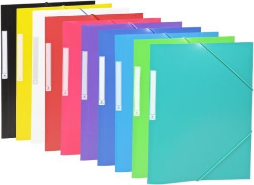 PAQ/10 CARPETAS GOMAS SOLAPAS Fº ROJO PP OPACA CARCHIVO