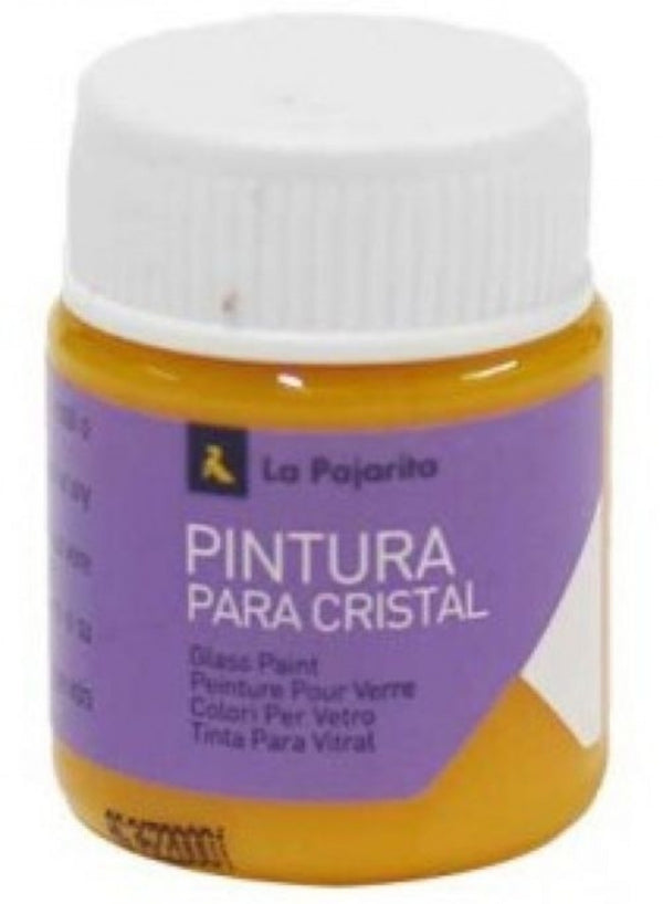 C/6 BOTE PINTURA CRISTAL AL AGUA LA PAJARITA AMARILLO
