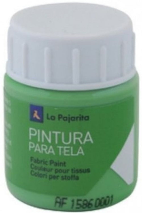C/6 BOTE PINTURA CRISTAL AL AGUA LA PAJARITA VERDE 25ML