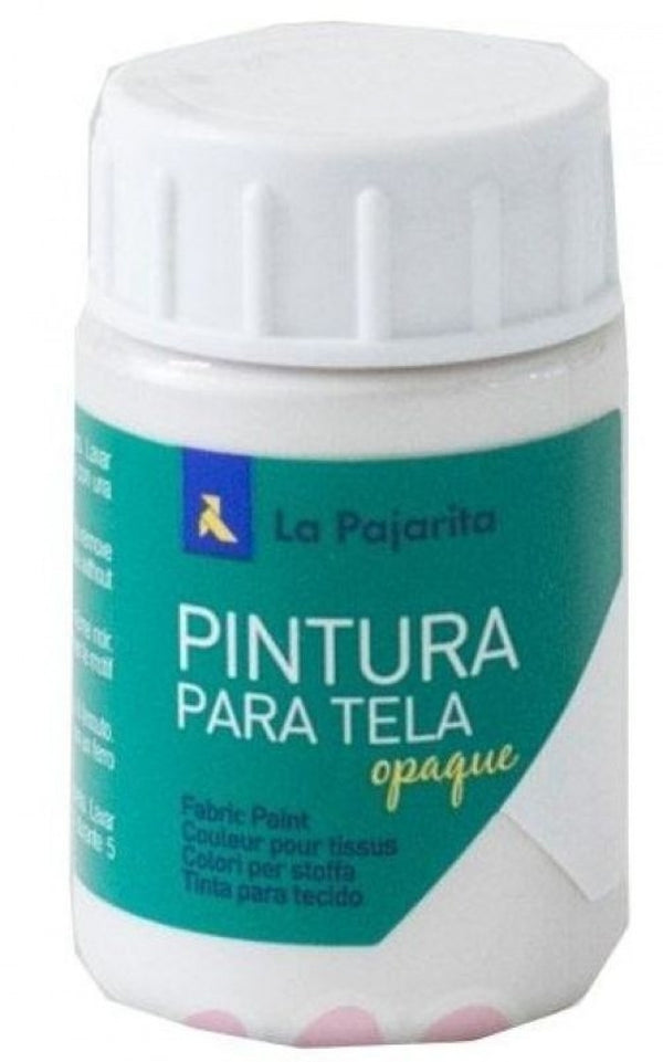 C/6 BOTE PINTURA PARA TELA OPACA LA PAJARITA BLANCO 35ML