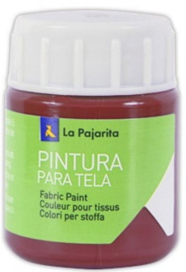 C/6 BOTE PINTURA PARA TELA OPACA LA PAJARITA ROJO 35ML
