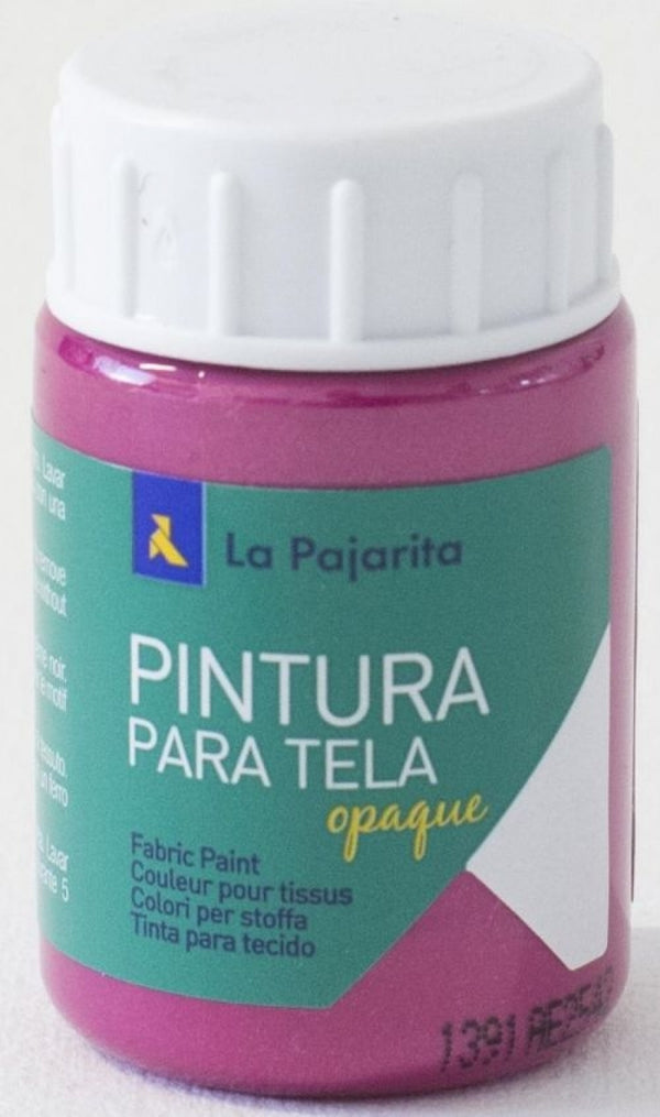 C/6 BOTE PINTURA PARA TELA OPACA LA PAJARITA MAGENTA 35ML