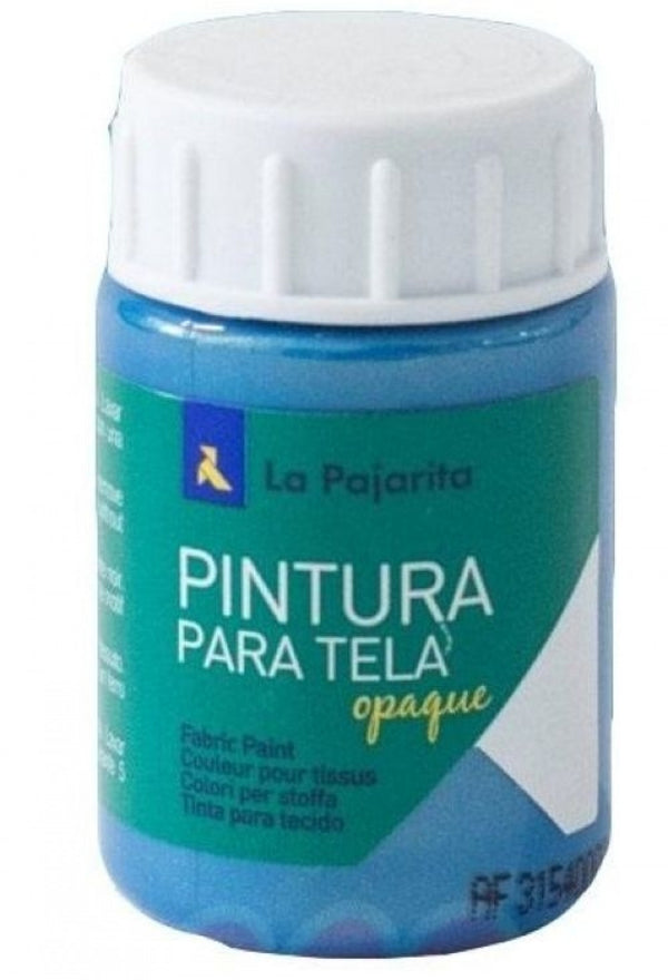 C/6 BOTE PINTURA PARA TELA OPACA LA PAJARITA TURQUESA 35ML