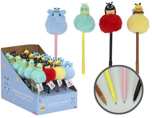 EXP 24 BOLIGRAFOS POMPOM LADY BIRD