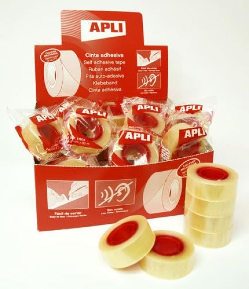 Exp 35 rollos cinta adhesiva transparente 33mX19mm Apli