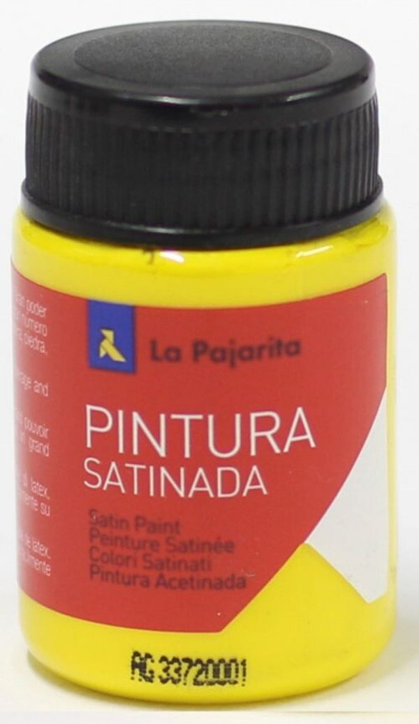 C/6 bote pintura satinada la pajarita amarillo oro 35ml base latex
