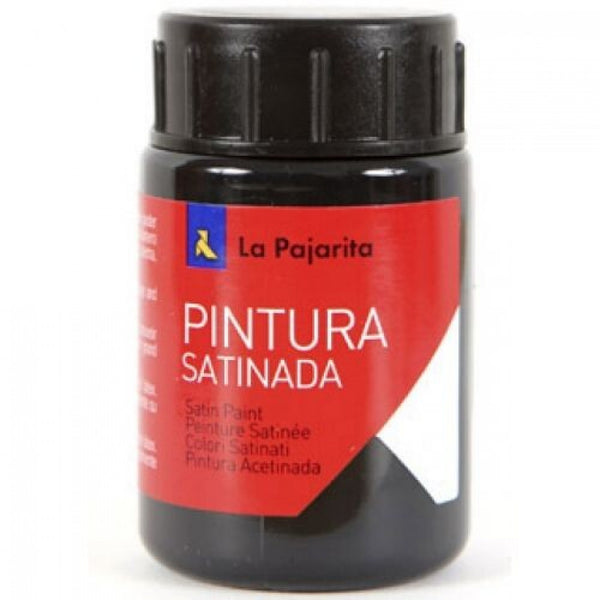 C/6 bote pintura satinada la pajarita negro base latex