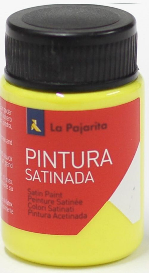 C/6 bote pintura satinada la pajarita amarillo limon base latex