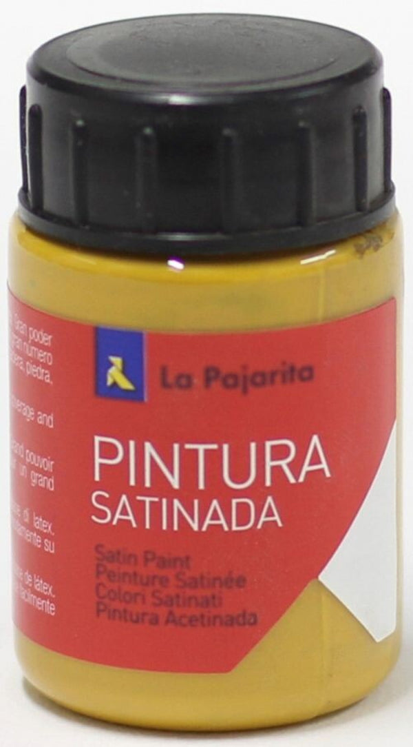 C/6 bote pintura satinada la pajarita amarillo oxido base latex