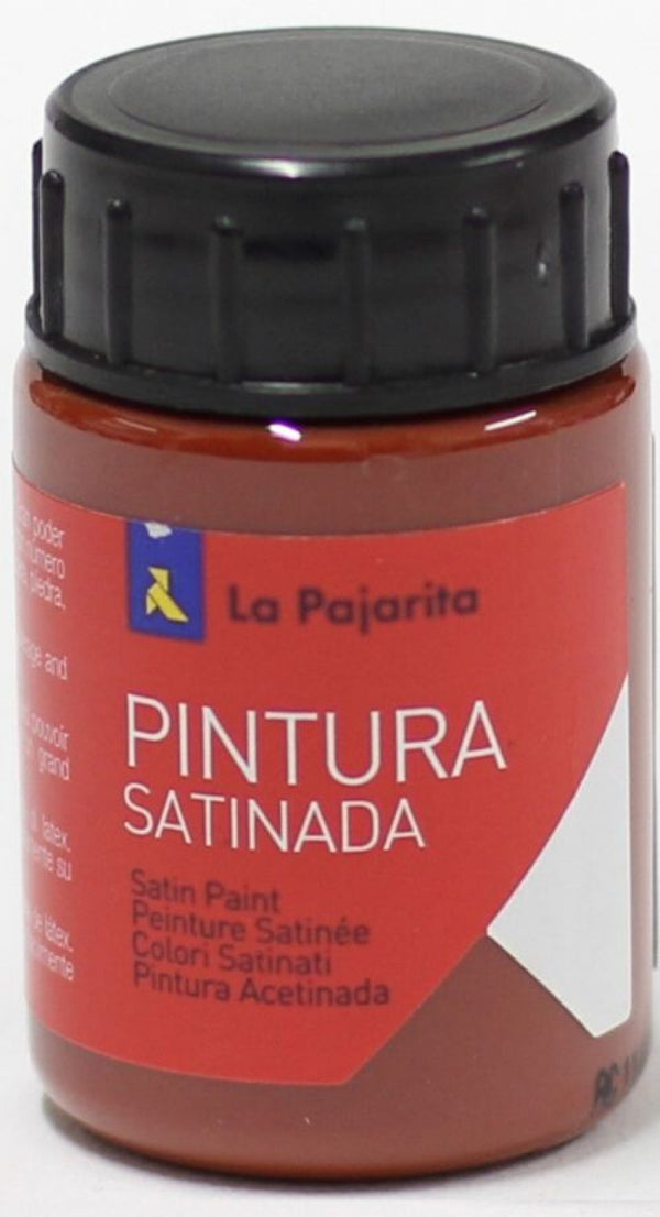 C/6 bote pintura satinada la pajarita rojo oxido base latex