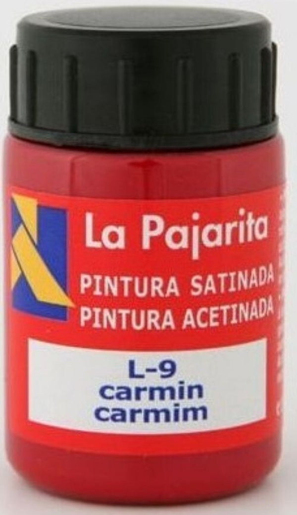 C/6 bote pintura satinada la pajarita carmin base latex