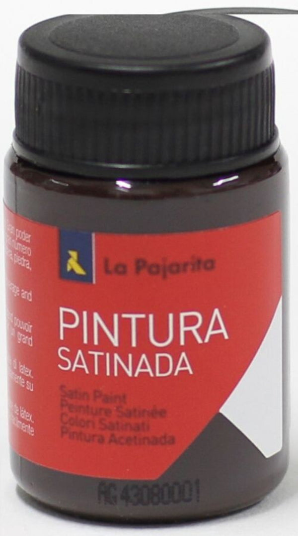 C/6 bote pintura satinada la pajarita marron base latex