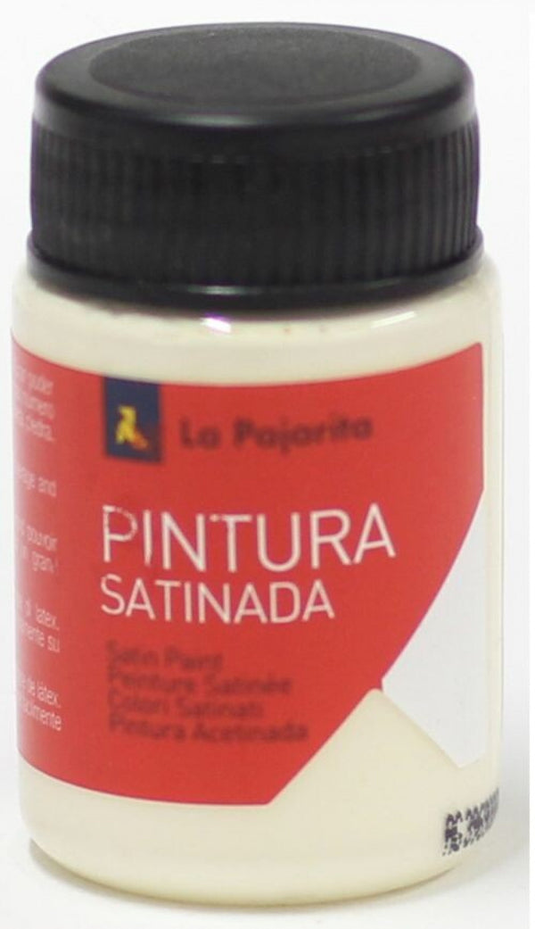 C/6 bote pintura satinada la pajarita marfil base latex