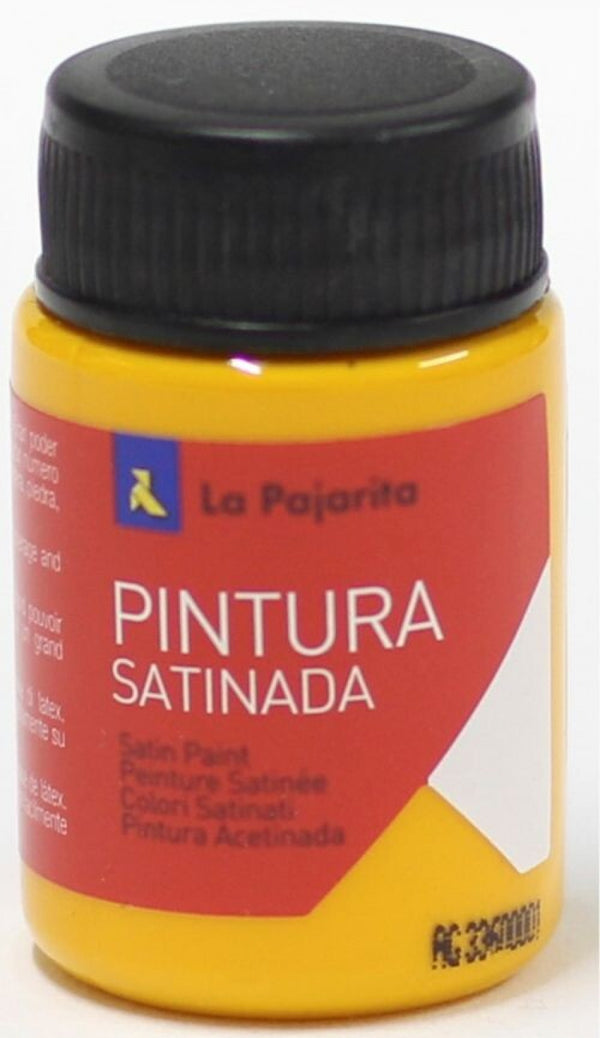 C/6 bote pintura satinada la pajarita amarillo base latex