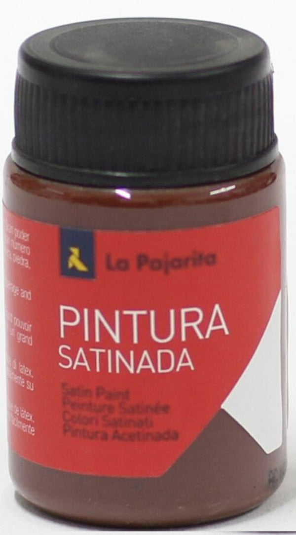 C/6 bote pintura satinada la pajarita castaño base latex