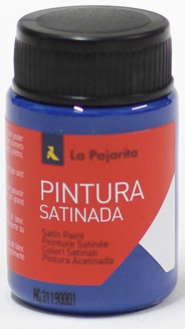 C/6 bote pintura satinada la pajarita azul marino base latex