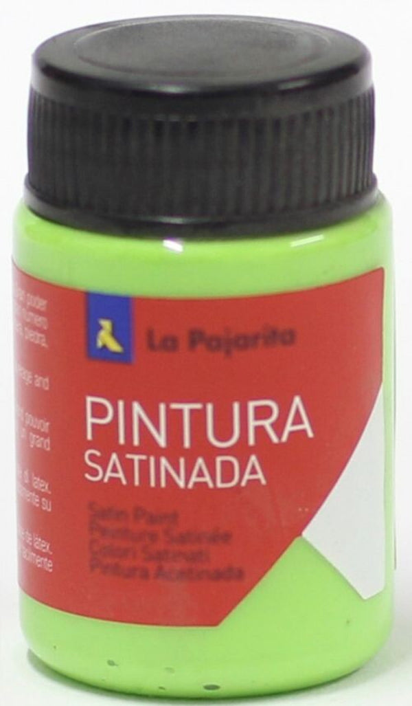 C/6 bote pintura satinada la pajarita verde loro base latex
