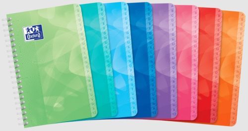 Cuaderno indice alfabetico 11x17cm 50h cuad.5x5 tapa plástico colores surtidos