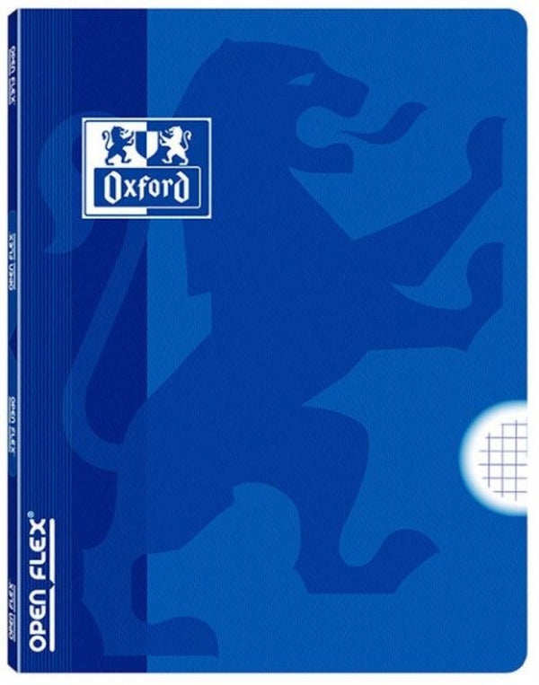 Paq/10 libreta openflex a4 48h 90g cuadrícula 4x4 c/m color azul tapa plastico