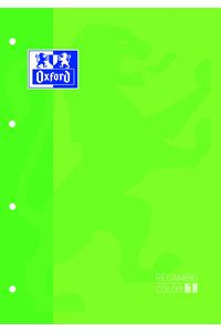 Paq/5 recambio color1 verde manzana a4 80h 4 taladros 90g. cuadricula 5x5