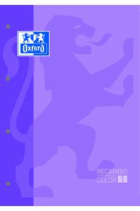 Paq/5 recambio color1 malva a4 80h 4 taladros 90g. cuad.5x5