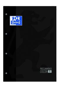 Paq/5 recambio color1 negro a4 80h 4 taladros 90g. cuadricula 5x5