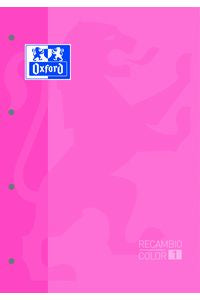 Paq/5 recambio color1 rosa chicle a4 80h 4 taladros 90g. cuad.5x5