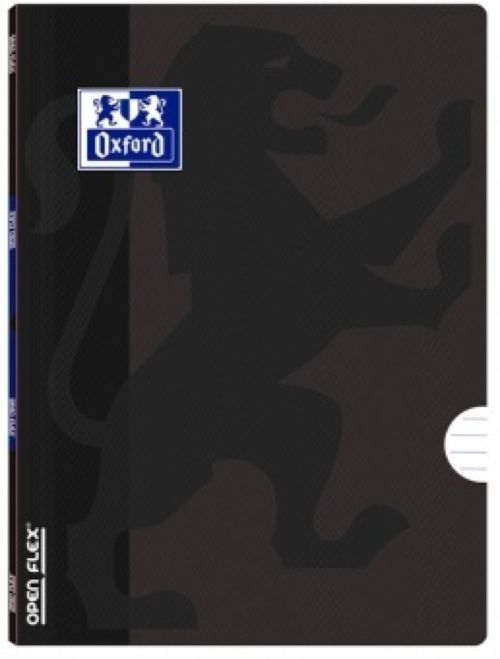 Paq/10 libreta openflex a4 48h. 90g. rayado 2 margenes preto capa plástico