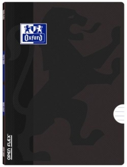 Paq/10 libreta openflex a5 48h. 90g. rayado 2 margenes color preto capa plástico