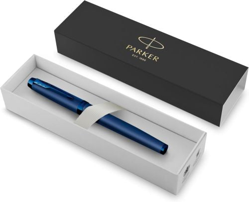 Estuche pluma azul parker professionals monochrome tinta azul