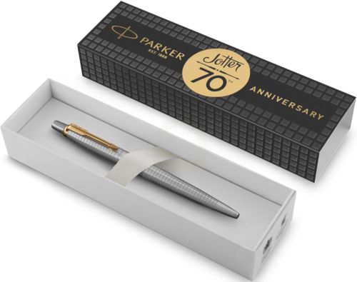 ESTUCHE BOLIGRAFO FINISH PLATA/ORO PARKER JOTTER TINTA AZUL