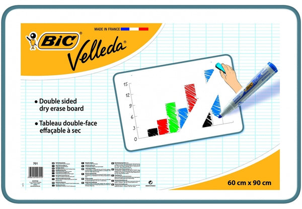 Pizarra blanca velleda 60x90 cm. tablero de doble cara