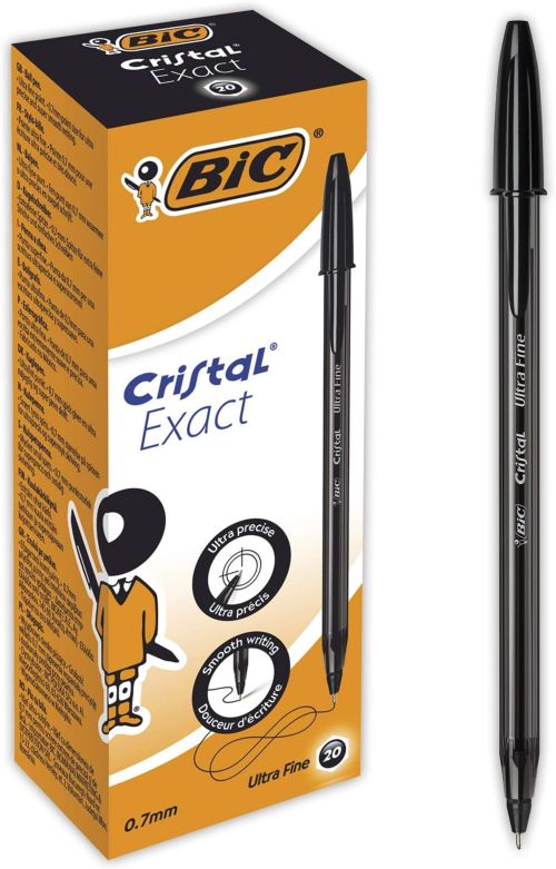 C/20 BOLIGRAFO BIC CRISTAL EXACT NEGRO