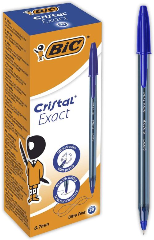 C/20 BOLIGRAFO BIC CRISTAL EXACT AZUL
