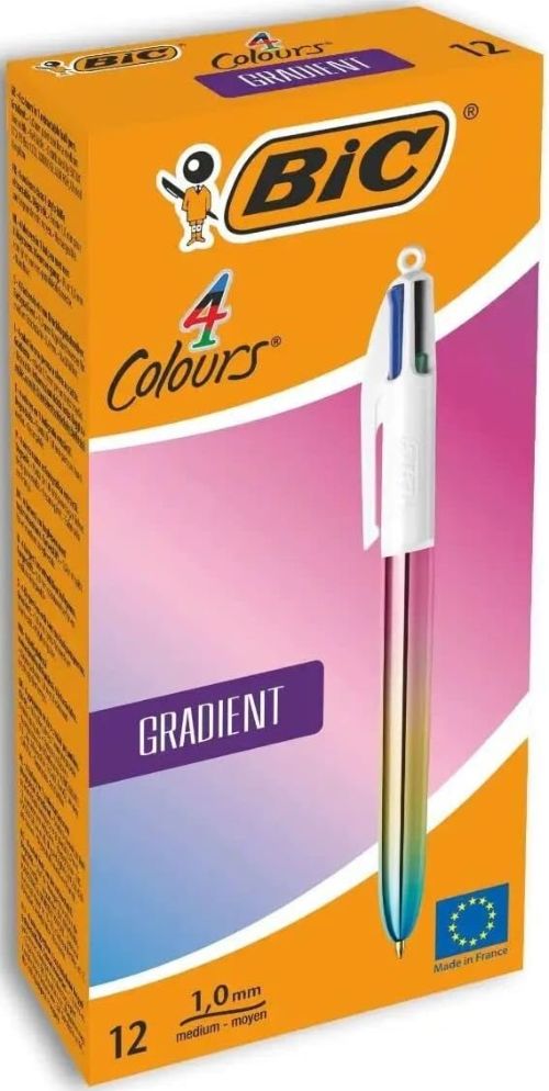 C/12 boligrafos 4 colores gradient punta 1mm