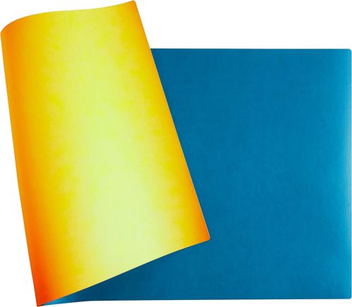 VADE SOBREMESA AZAFRAN Y AZUL TURQUESA 40X80 CM