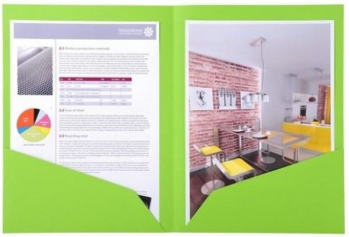 Paq/25 subcarpetas doble bolsillo a4 210g color menta