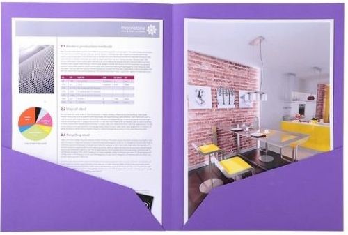 Paq/25 subcarpetas doble bolsillo a4 210g color violeta