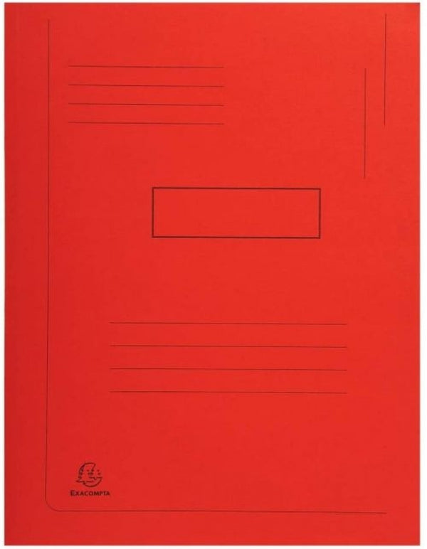 PAQ/50 SUBCARPETAS A4 280G 2 SOLAPAS COLOR ROJO