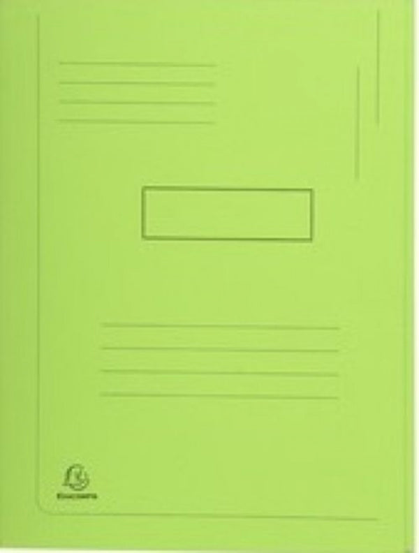 PAQ/50 SUBCARPETAS A4 280G 2 SOLAPAS COLOR VERDE