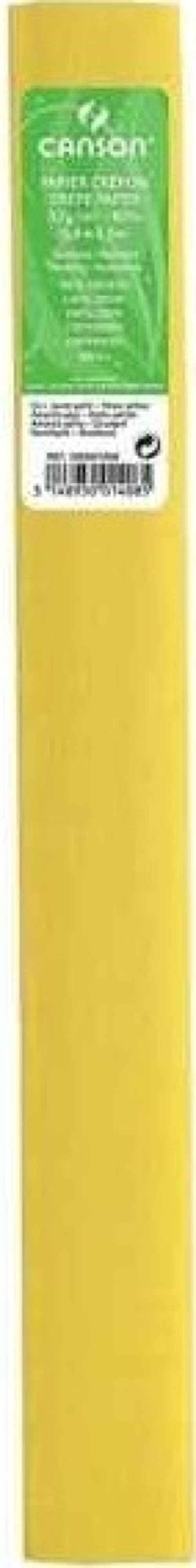 ROLLO CONTINUO PAPEL CRESPON 50X25CM AMARILLO PAJA 30G