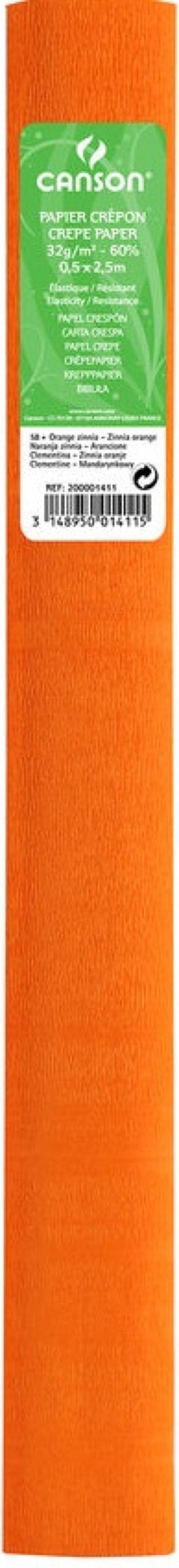 ROLLO CONTINUO PAPEL CRESPON 50X250CM MANDARINA 30G